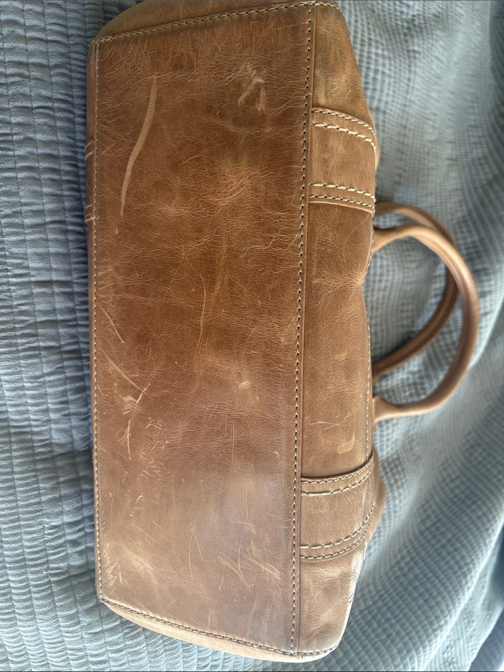 Frye Tan Leather Shoulder Tote - Picture 3 of 5